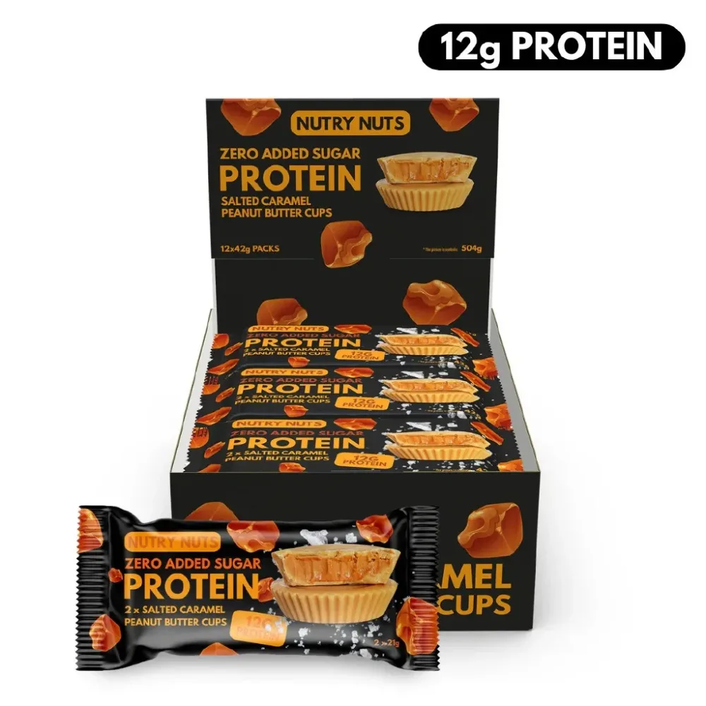 NUTRY NUTS Salted Caramel Peanut Butter Cups (12x42g)