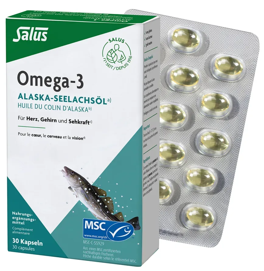 Salus Omega-3 Kompakt Seelachsöl Kapseln (30 Stk)