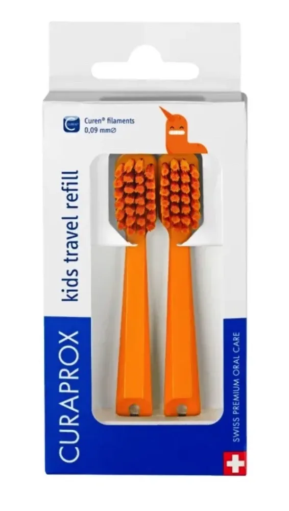 Curaprox CS kids Travel Set Refill, orange (2-teilig)
