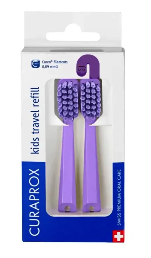 Curaprox CS kids Travel Set Refill, violett (2-teilig)