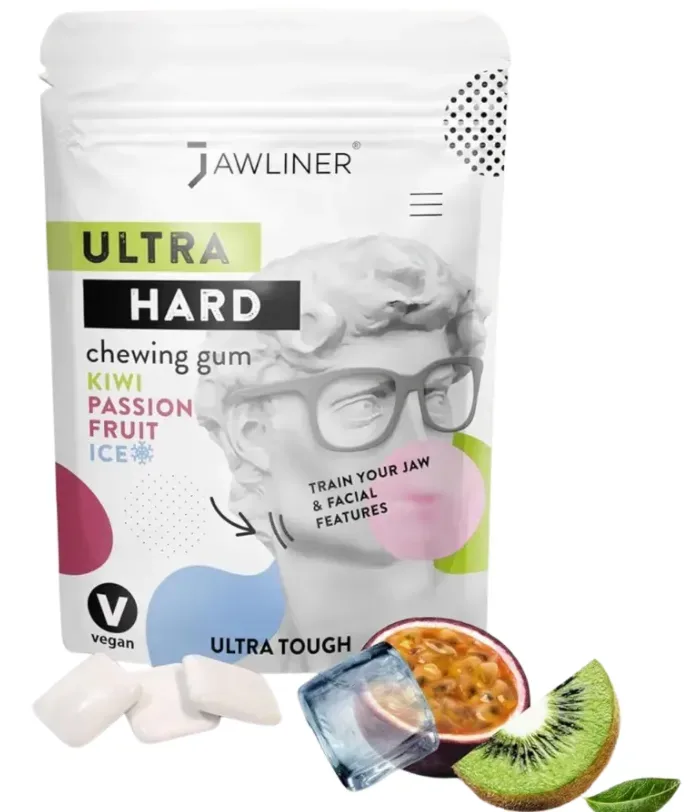 Jawliner Kiwi Passionfruit - Fitness Chewing Gum Ultra Hard (100g)