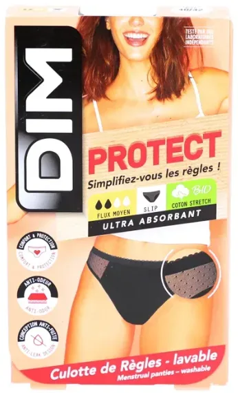 DIM Slip Lace Medium 40-42, schwarz mit Meshdetail (1 Stk)