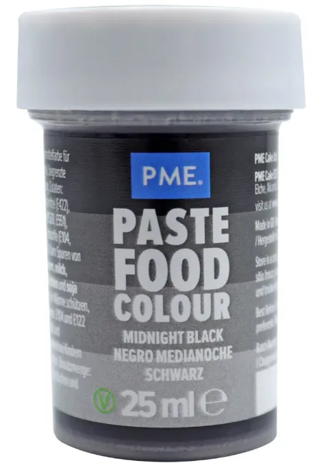 PME Cake Backfarbe Paste, schwarz (25g)