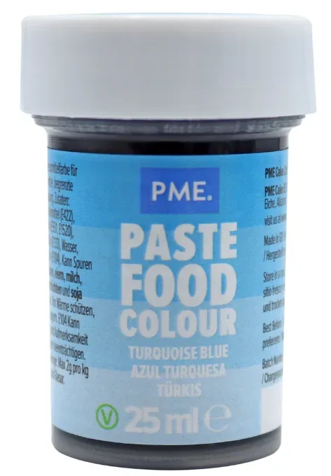 PME Cake Backfarbe Paste, türkisblau (25g)