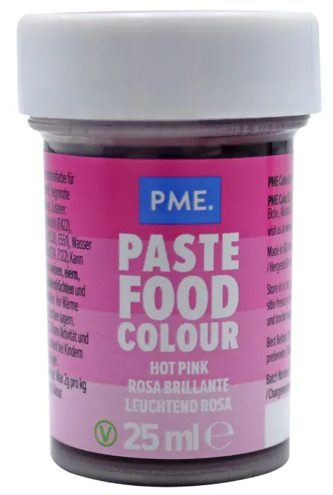 PME Cake Backfarbe Paste, Knallrosa (25g)