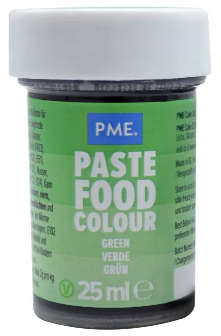 PME Cake Backfarbe Paste, erbsengrün (25g)