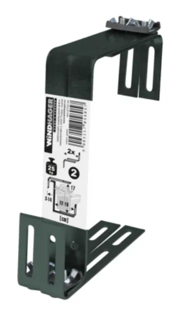 Windhager Blumenkasten-Halter grün, 19x17cm (2 Stk)
