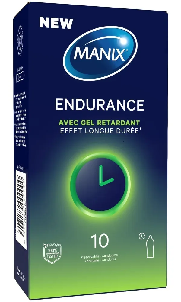 Manix Endurance, aktverlängernde Latex-Kondome (10 Stk)