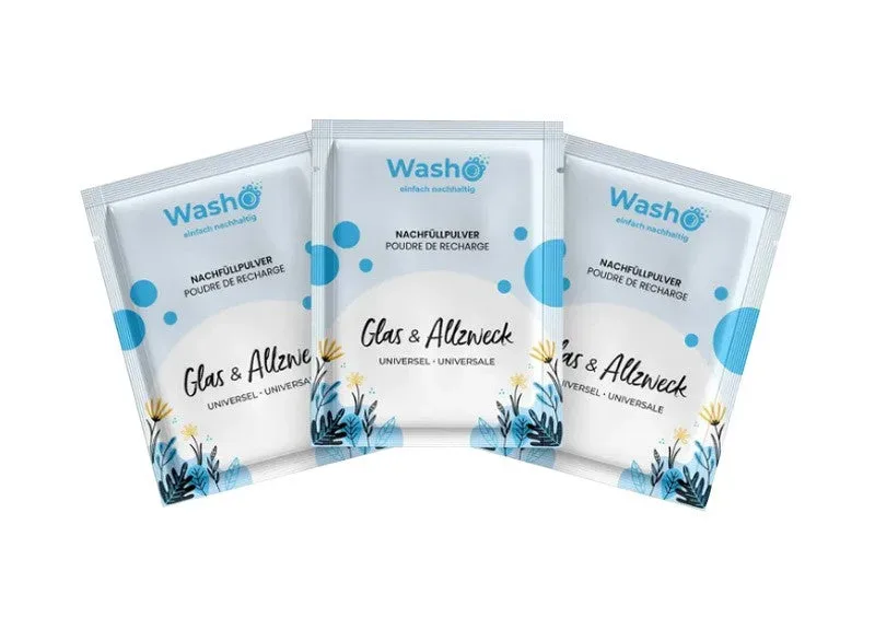 Washo Glas- und Allzweckreiniger Nachfüllpulver (3 Stk)