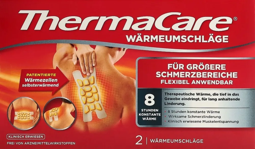 ThermaCare Wärmeumschläge für grössere Schmerzbereiche (2 Stk)