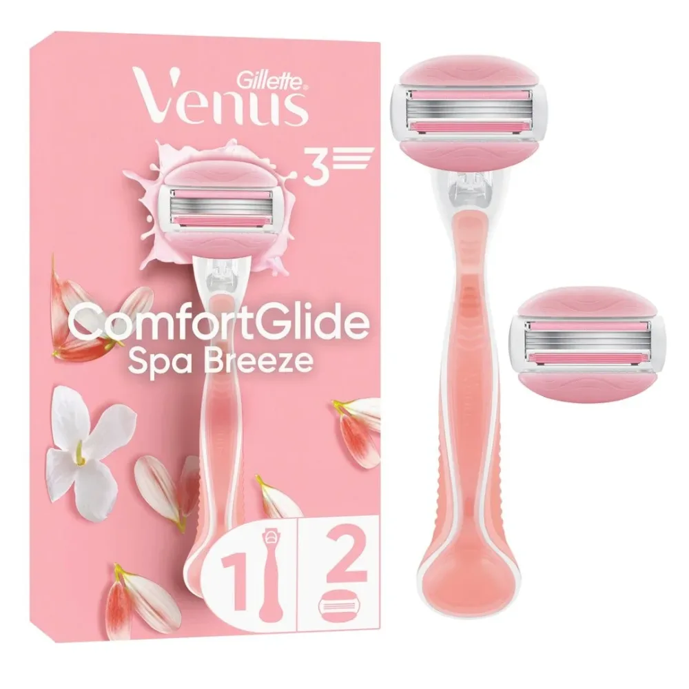 Gillette Venus Comfortglide Rasierapparat Spa Breeze, inklusive 2 Klingen (1 Stk)