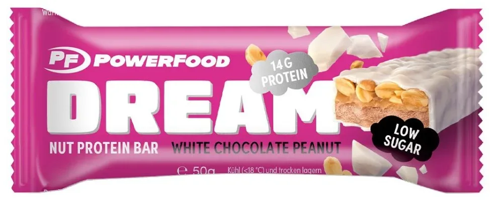 PowerFood Dream Nut Protein Bar White Chocolate Peanut (50g)