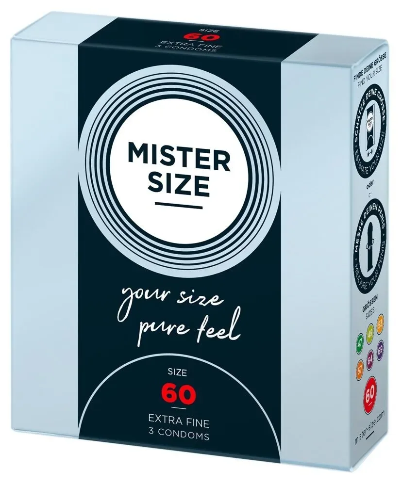 Mister Size -  60, 3 Stück, Transparent