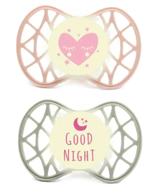 nuvita AIR.55 symmetrischer Nuggi, Good Night, ab 0 Monate (2 Stk)