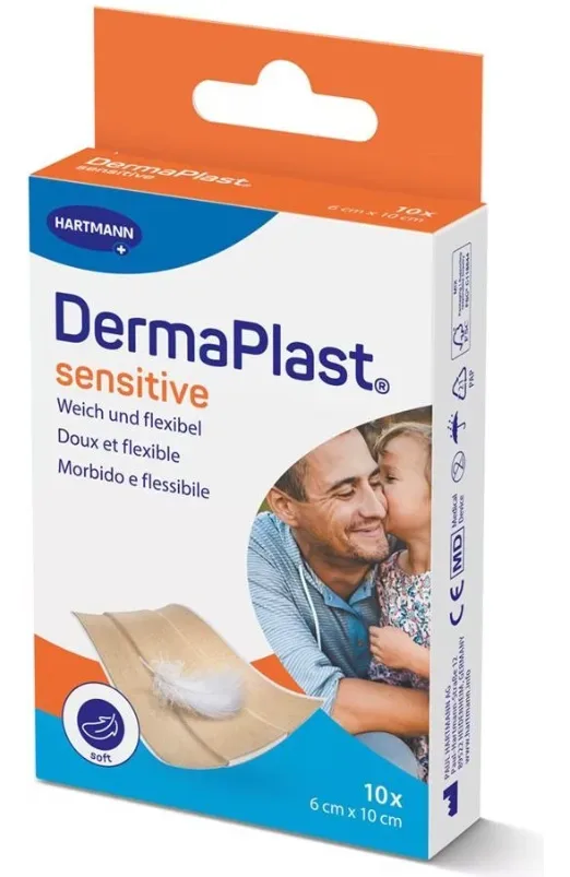 DermaPlast sensitive Schnellverband, 6x10cm (10 Stk)