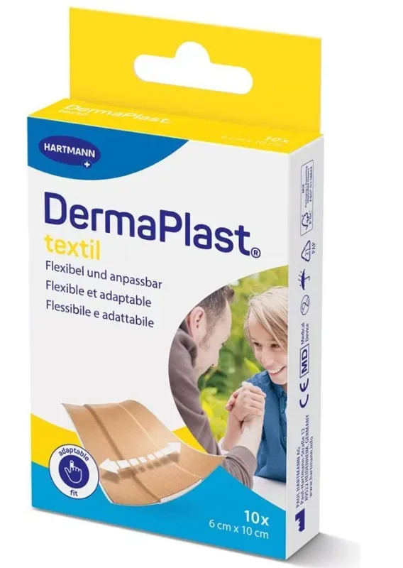 DermaPlast textil Schnellverband, 6x10cm (10 Stk)
