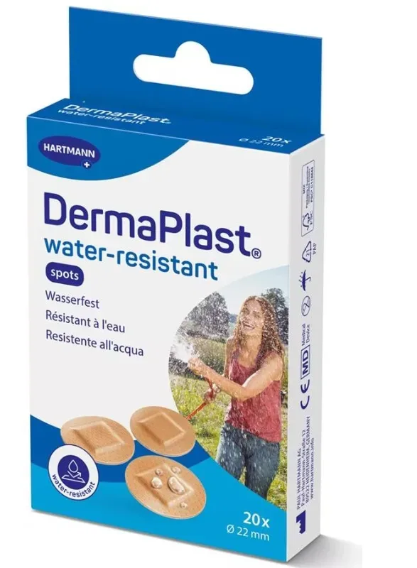 DermaPlast Spots wasserfest, Durchmesser 22mm (20 Stk)
