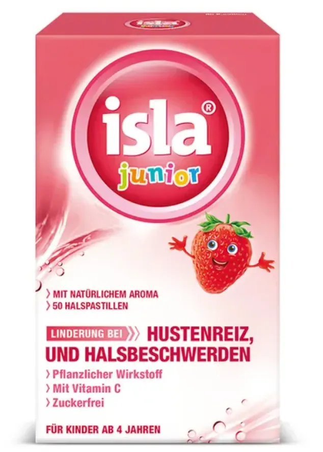 Isla Junior Erdbeere Halspastillen (50 Stk)