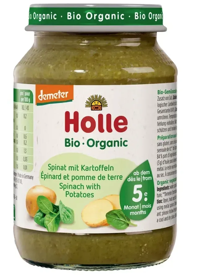 Holle Bio Spinat mit Kartoffeln (190g)