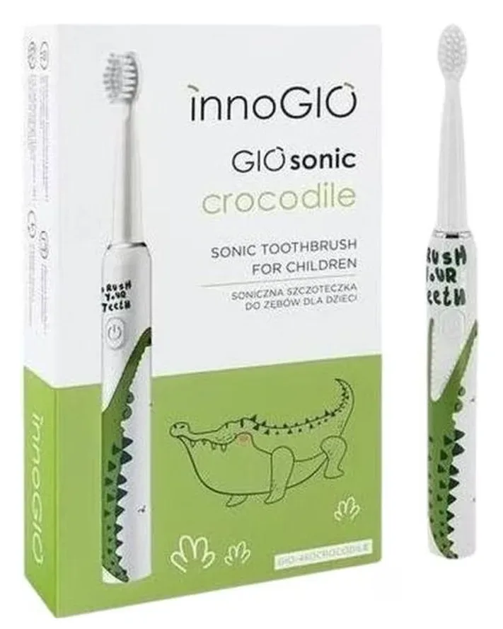 innoGIO Kinder-Schallzahnbürste mit Krokodilmotiv (1 Stk)