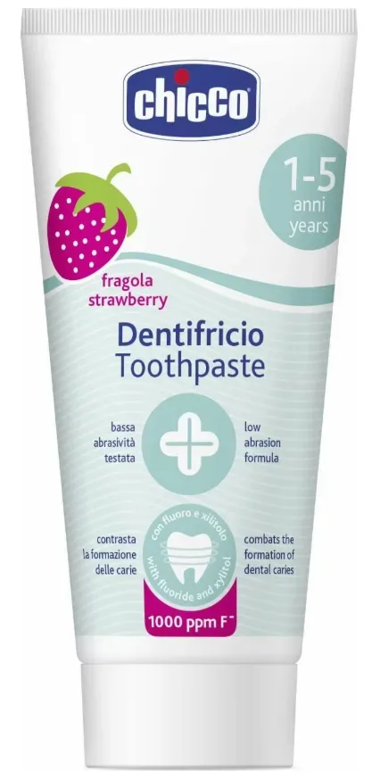 Chicco Zahnpasta Erdbeere mit Fluorid, ab 12 Monate (50ml)