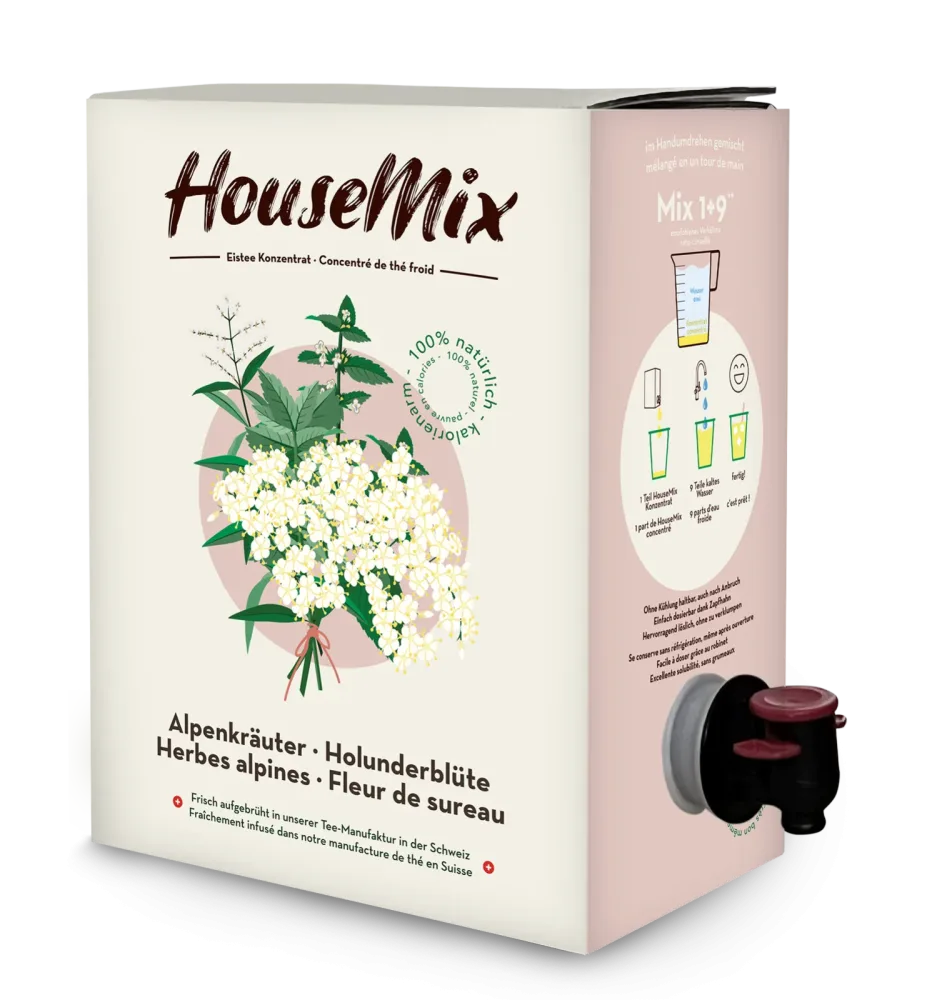 HouseMix Eistee Konzentrat, Alpenkräuter & Holunder (3 Liter)