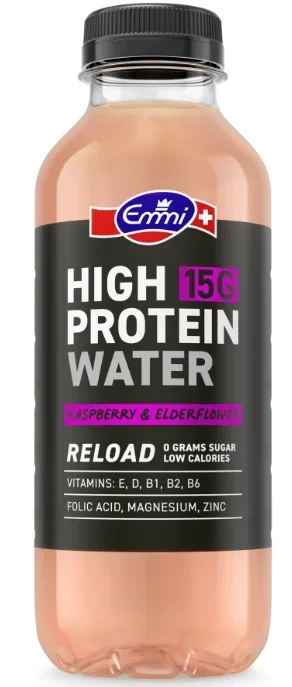 Emmi High Protein Water, Reload, Raspberry & Elderflower (500ml)