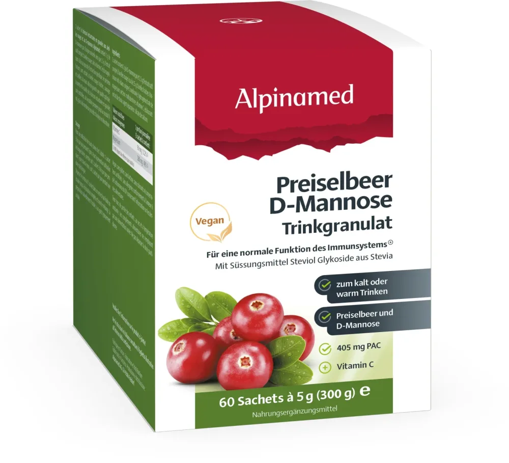 Alpinamed Preiselbeer D-Mannose Trinkgranulat (60x5g)