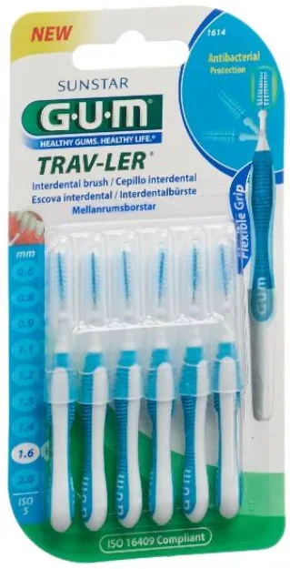 SUNSTAR Gum Proxabrush TravLer 1.6mm Interdentalbürsten (6 Stk)