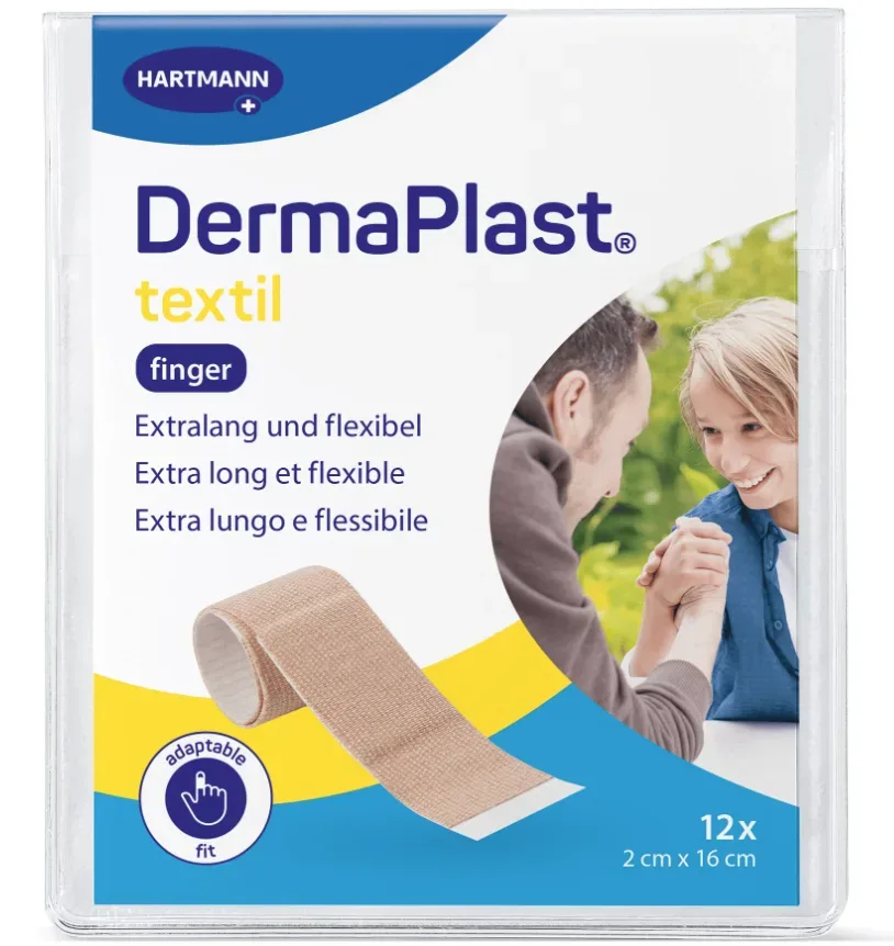 DermaPlast Textilpflaster Fingerverband, 2x16cm (12 Stk)