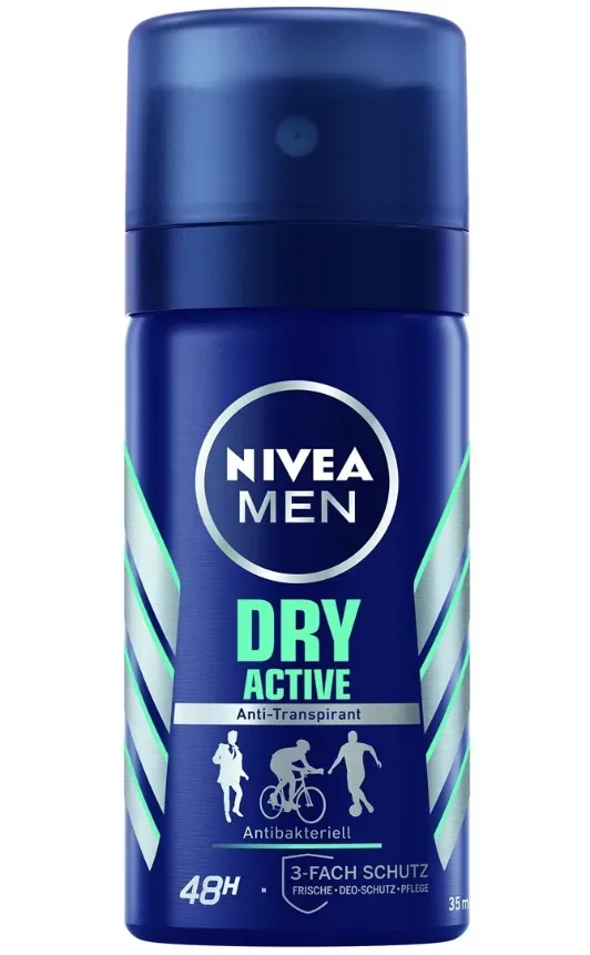 Nivea Dry Active Mini Deo Spray 35ml Herren