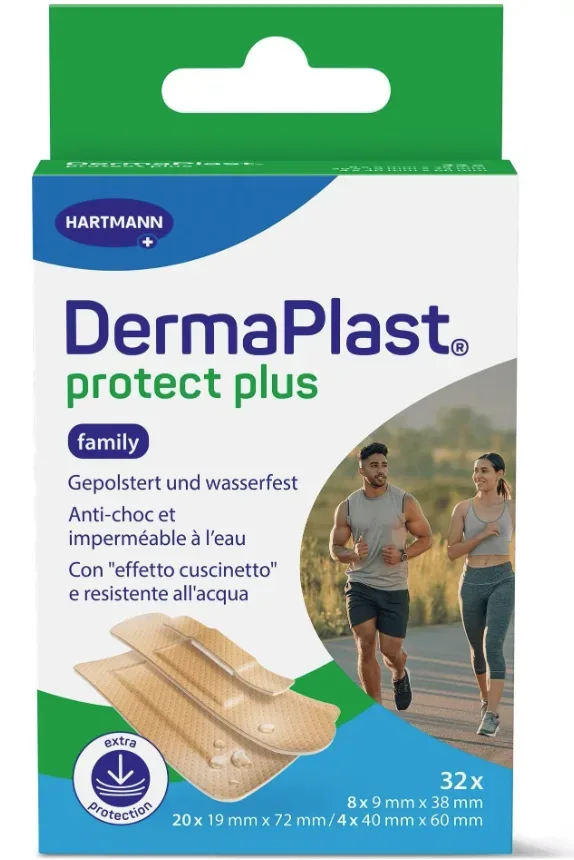 DermaPlast ProtectPlus Family Schaumpflaster, diverse Grössen (32 Stk)
