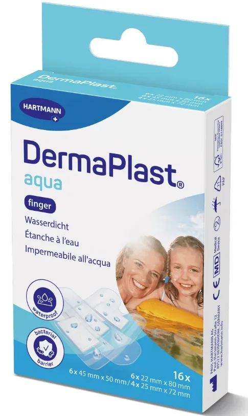 DermaPlast Aqua Fingerpflaster wasserfest, diverse Grössen (16 Stk)