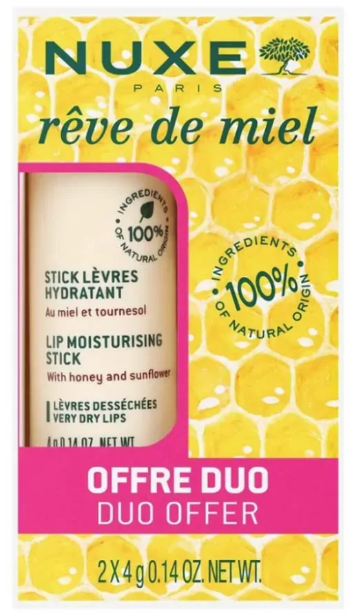 Nuxe - Rêve de Miel Duo Feuchtigkeitsspendende Lippenpflege, OS RDM Sticks Lèvres Duo, Set