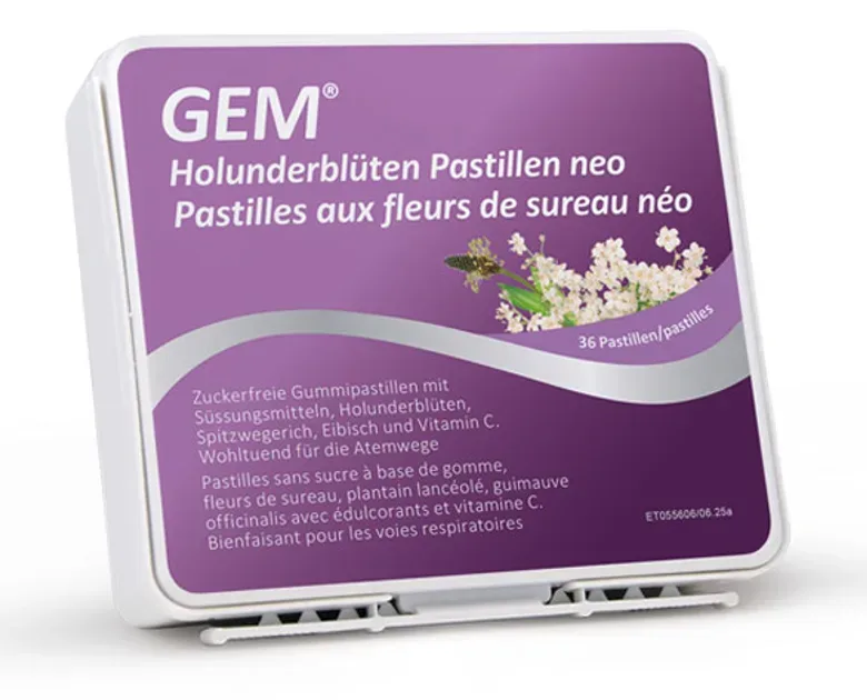 GEM Holunderblüten Pastillen neo (36 Stk)
