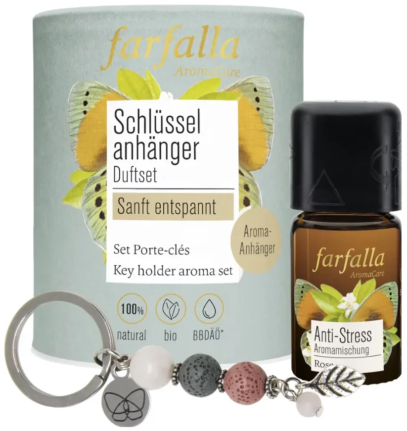 Farfalla Schlüsselanhänger Duftset, Sanft entspannt (2-teilig)