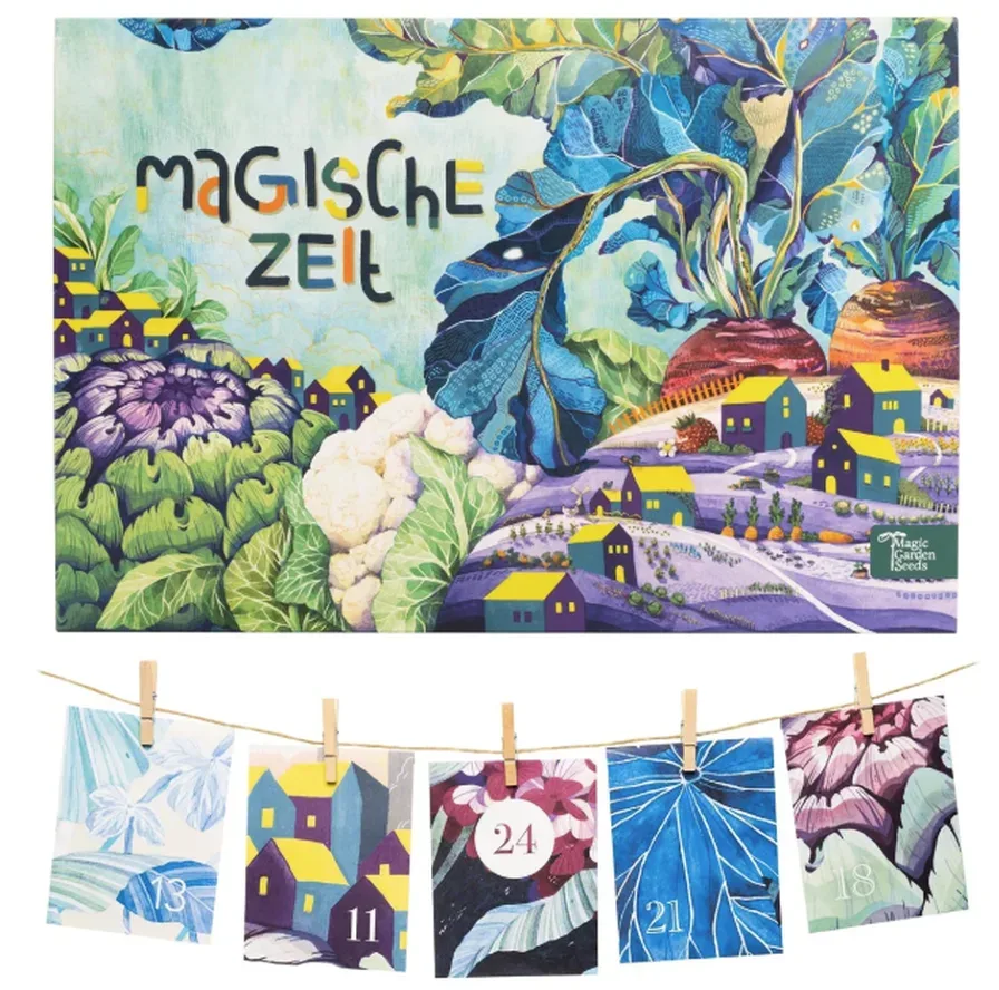 Magic Garden Seeds Bio-Saatgut-Adventskalender Magische Zeit - Bunter Selbstversorgergarten (1 Stk)