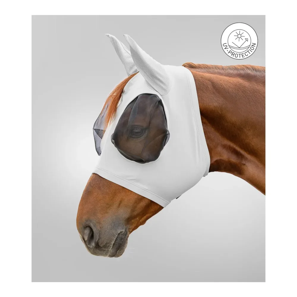 Waldhausen Fliegenmaske Puck Flex - Silbergrau -  Grösse: Pony