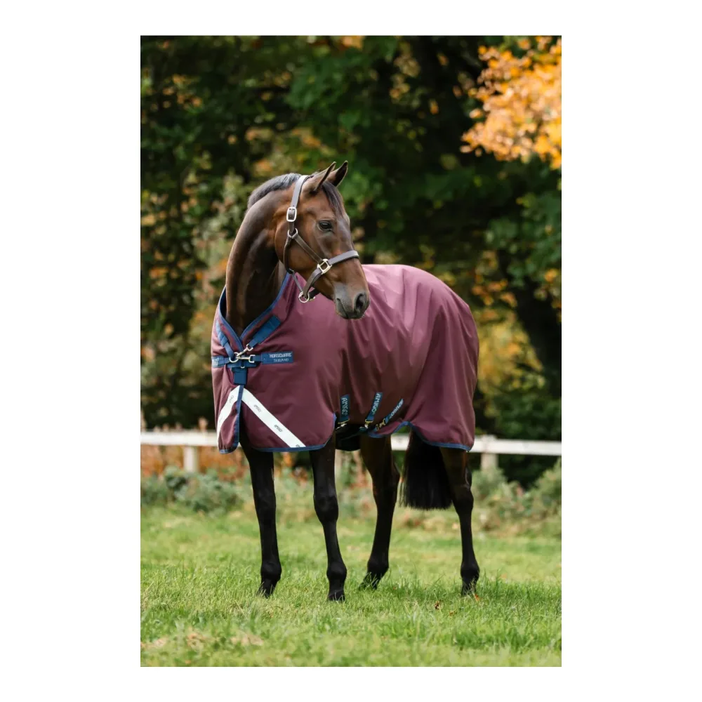 Horseware Weidedecke Amigo 1200D Turnout 0g Burgundy/Navy & Titanium Grey