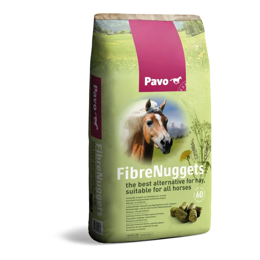 Pavo Pferdefutter FibreNuggets Grün