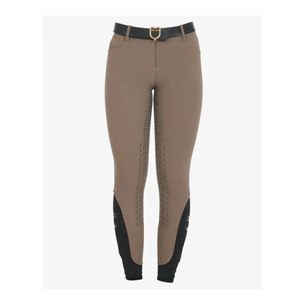 Equestro Reithose Aria Slim Fit Midwaist Vollgrip Damen Walnuss