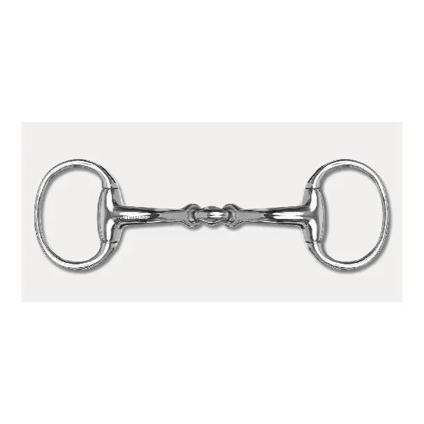 Waldhausen Olivenkopfgebiss anatomisch doppelt gebrochen - Silber -  Gebisslängegrösse: 12.5 cm
