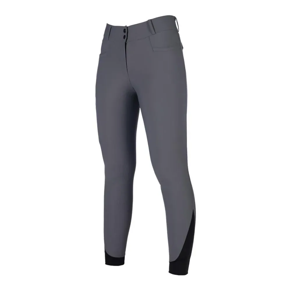 HKM Heizreithose Keep Warm Style Silikonbesatz Grau