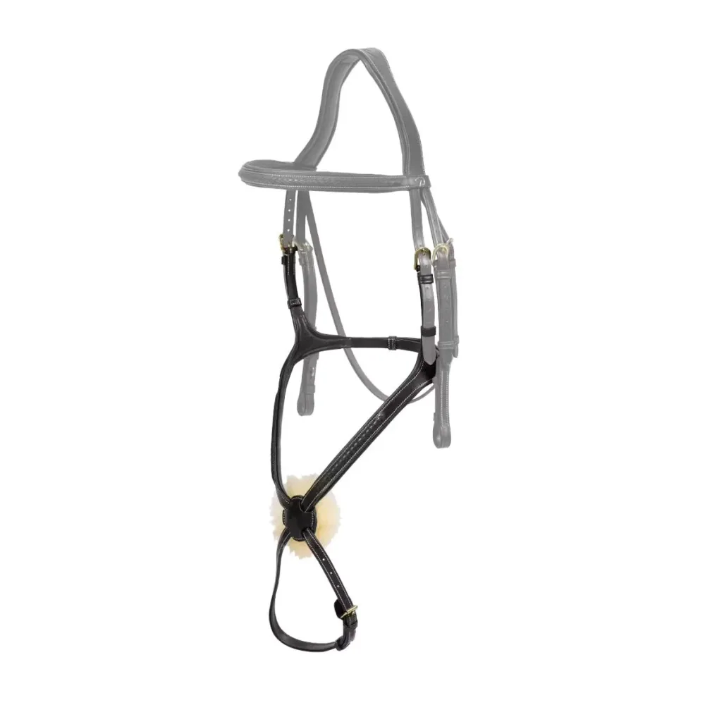 Dy'on Plaited Figure 8 Noseband D Collection - Schwarz -  Grösse Pferd: Pony, Farbe: Schwarz