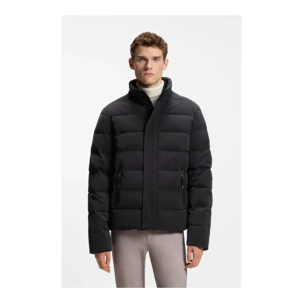 BOSS Equestrian Jamie Puffer Velvet Jacket Herren Black