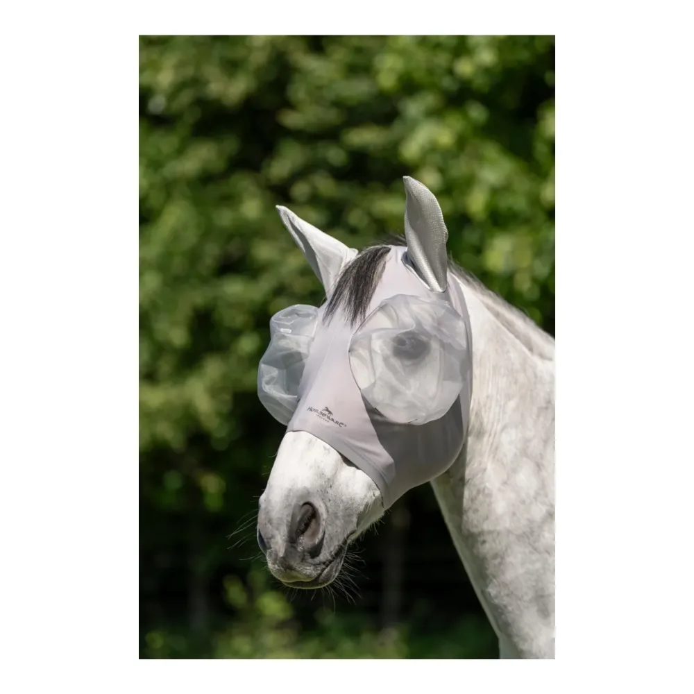 Horseware Fliegenmaske Defense - Silver/Silver -  Grösse Pferd: Pony