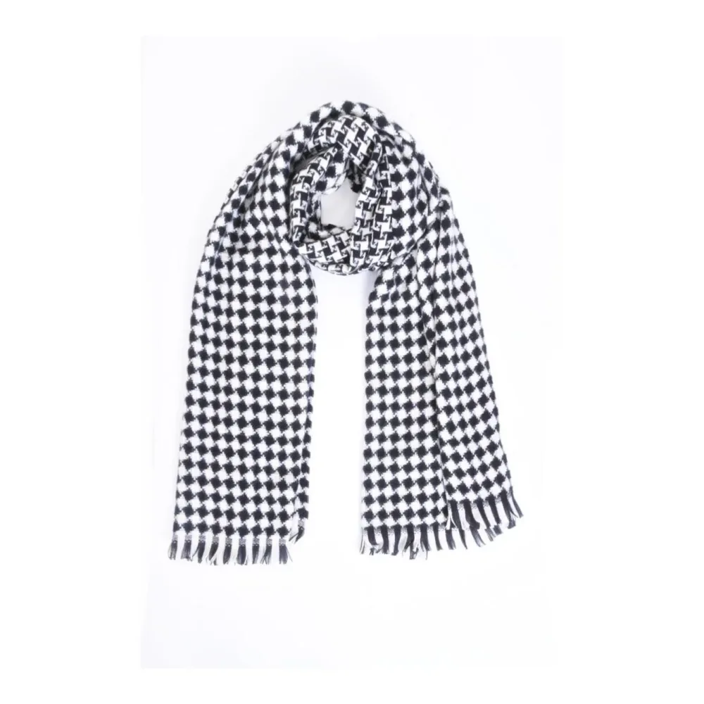 Harcour Schal Valet Damen - schwarz/weiss kariert