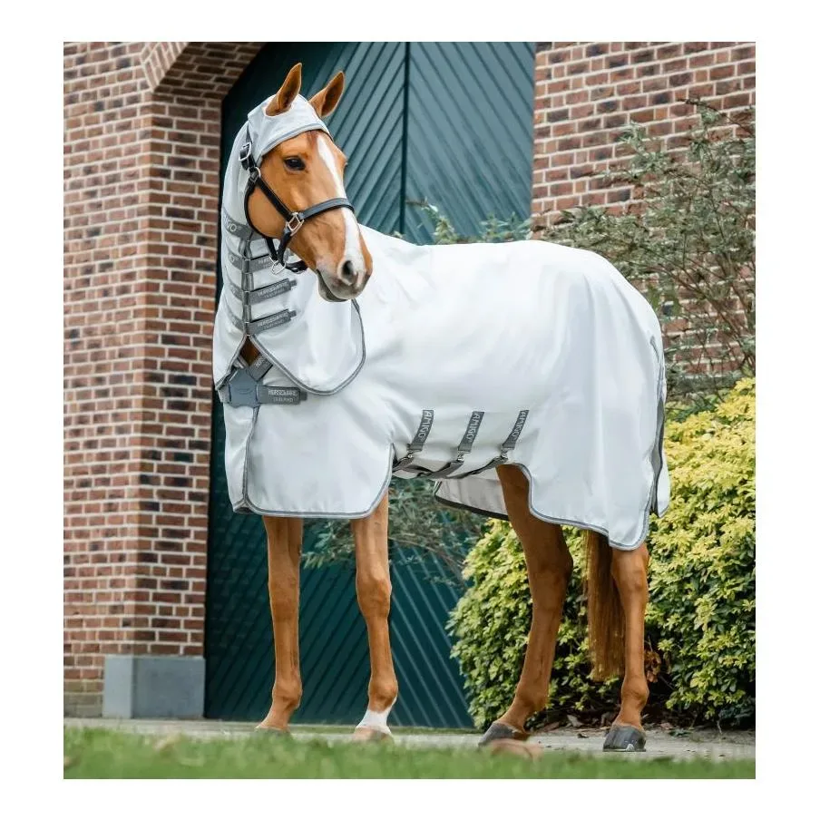 Horseware Fliegendecke Amigo Ripstop Hoody - Silver/Titanium Grey & Silver -  Grösse: 140 cm