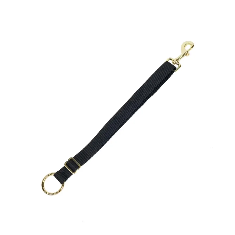 Kentucky Nylon Halter hook & ring lang - Schwarz -  Farbe: Schwarz, Grösse: One Size