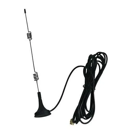 Kerbl Antenne mit Magnetfuss, 1,5 m Kabel zu Anhängerkamera-Set - Schwarz -